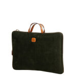 Porte ordinateur bric's life 17 pouces olive marron