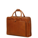 Sac ordinateur en cuir katana premium 14 pouces gold marron