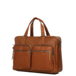 Sac ordinateur the chesterfield brand george misha 17 pouces cognac marron