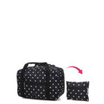 Sac pliable periea packable black with white dots 40 cm noir