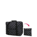 Sac pliable periea packable black with white dots 45 cm noir