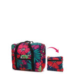 Sac pliable periea packable bold flowers 45 cm hibiscus rose