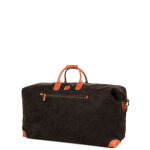 Sac de voyage bric's life 65 cm en toile enduite olive marron