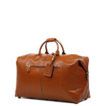 Sac de voyage cabine bric's life pelle 55 cm en cuir camel marron