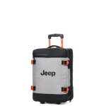 Sac de voyage trolley cabine jeep js007c s 55 cm bruine grise