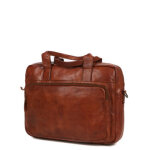 Sacoche ordinateur bear design cow lavato hugo 13 pouces cognac marron