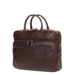 Sacoche ordinateur en cuir g�rard henon verone 15 pouces choco marron
