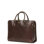 Sacoche ordinateur en cuir katana intense 14 pouces chocolat marron