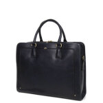 Sacoche ordinateur en cuir katana intense 14 pouces marine bleu