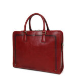 Sacoche ordinateur en cuir katana intense 14 pouces rouge