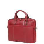 Sacoche ordinateur en cuir katana architecte 15 pouces rouge