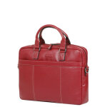 Sacoche ordinateur en cuir katana architecte 15 pouces rouge
