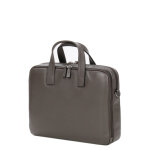 Sacoche ordinateur cuir homme hexagona duo 13 pouces taupe marron