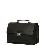 Serviette burkely vintage dean 38 cm - 3 soufflets brown marron