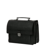 Serviette burkely vintage scott 38 cm - 2 soufflets black noir