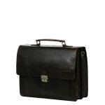 Serviette burkely vintage scott 38 cm - 2 soufflets brown marron