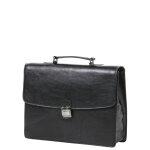 Serviette cuir arthur & aston georges 38 cm - 1 soufflet noir