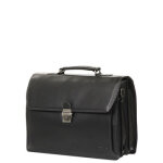 Serviette cuir katana architecte 40 cm - 3 soufflets noir