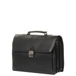 Serviette cuir katana architecte 40 cm - 3 soufflets noir