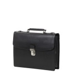 Serviette en cuir katana hype 38 cm - 1 soufflet noir