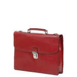 Serviette en cuir katana hype 38 cm - 1 soufflet rouge