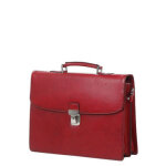 Serviette en cuir katana hype 38 cm - 2 soufflets rouge Serviette en cuir katana hype 38 cm - 2 soufflets rouge