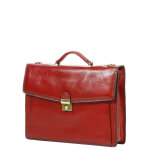 Serviette en cuir katana specialist 38 cm - 1 soufflet auburn rouge