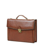 Serviette en cuir katana specialist 38 cm - 1 soufflet marron