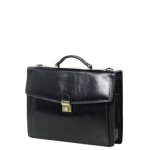 Serviette en cuir katana specialist 38 cm - 1 soufflet noir