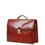 Serviette en cuir katana specialist 39 cm auburn rouge