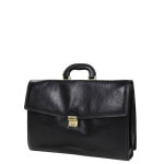 Serviette en cuir katana specialist 44 cm - 4 soufflets noir