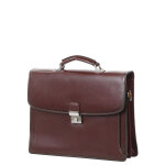 Serviette g�rard henon atout 38 cm - 2 compartiments choco marron