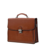 Serviette g�rard henon atout 38 cm - 2 compartiments marron