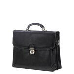 Serviette g�rard henon atout 38 cm - 2 compartiments noir