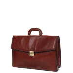 Serviette en cuir katana specialist 44 cm - 4 soufflets marron
