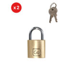 Set de 2 cadenas � cl� go travel s�curit� dor� jaune