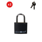 Set de 2 cadenas � cl� snowball noir