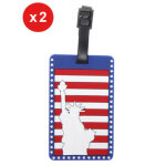 Set de 2 porte - adresses snowball usa bleu