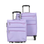 Set 2 valises cabine souples lys nashville lavande violet