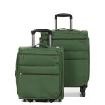 Set 2 valises cabine souples lys nashville vert / chocolat