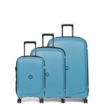 Set 3 valises rigides delsey belmont plus eco bleu zinc