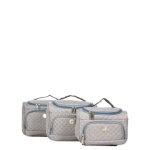 Set de 3 vanity cases souples kinston loisirs 31 cm gris
