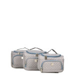 Set de 3 vanity cases souples kinston loisirs 31 cm gris