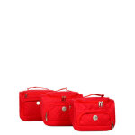 Set de 3 vanity cases souples kinston loisirs 31 cm rouge