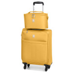 Set vanity et valise cabine lys las vegas 55x35x20 cm mangue jaune