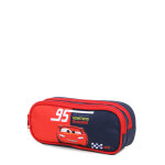 Trousse cars damier - 2 compartiments rouge