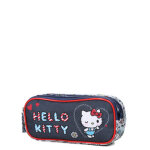 Trousse hello kitty kiss kiss - 2 compartiments gris