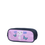 Trousse lili lou papillon - 2 compartiments violet