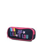 Trousse lili lou stars - 2 compartiments bleu marine