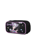 Trousse manga xoxo - 2 compartiments noir mauve